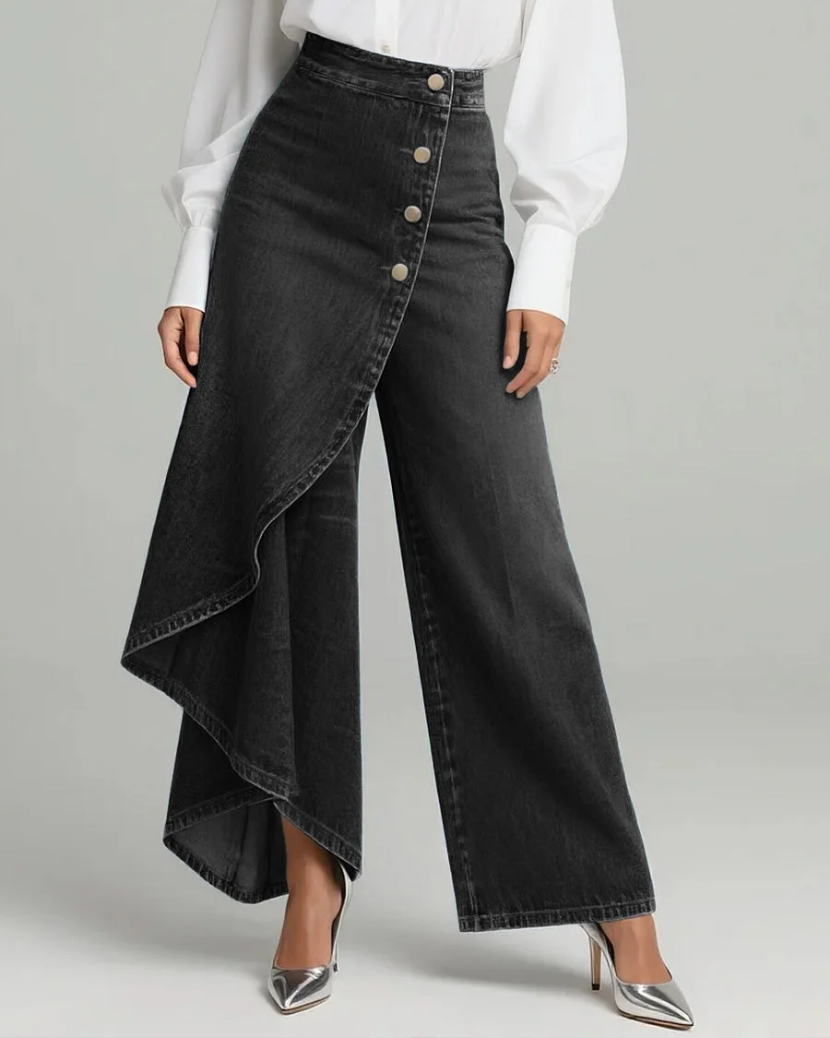 Denim Wrap Pants