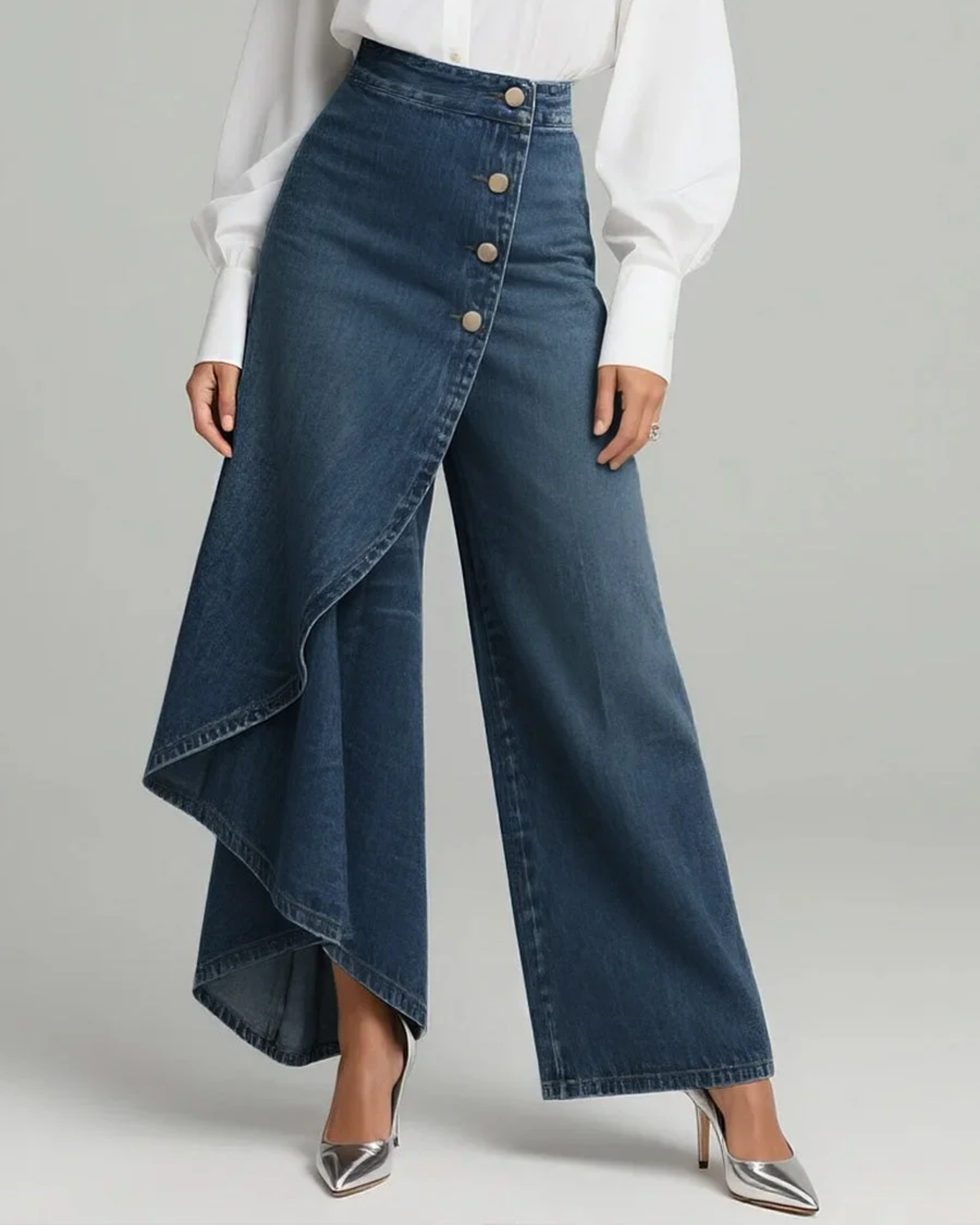 Denim Wrap Pants