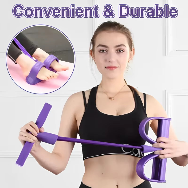 Four-Tube Tensioner Multi-Functional Household Fitness Yoga Abdominal Strengthening Elastic Band Tension Rope Sit-Up Assistive